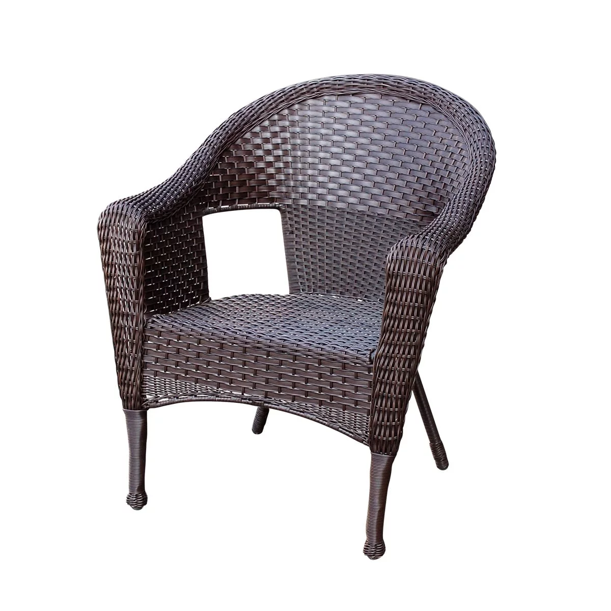 Jeco W00402-C Espresso Resin Wicker Clark Single Chair