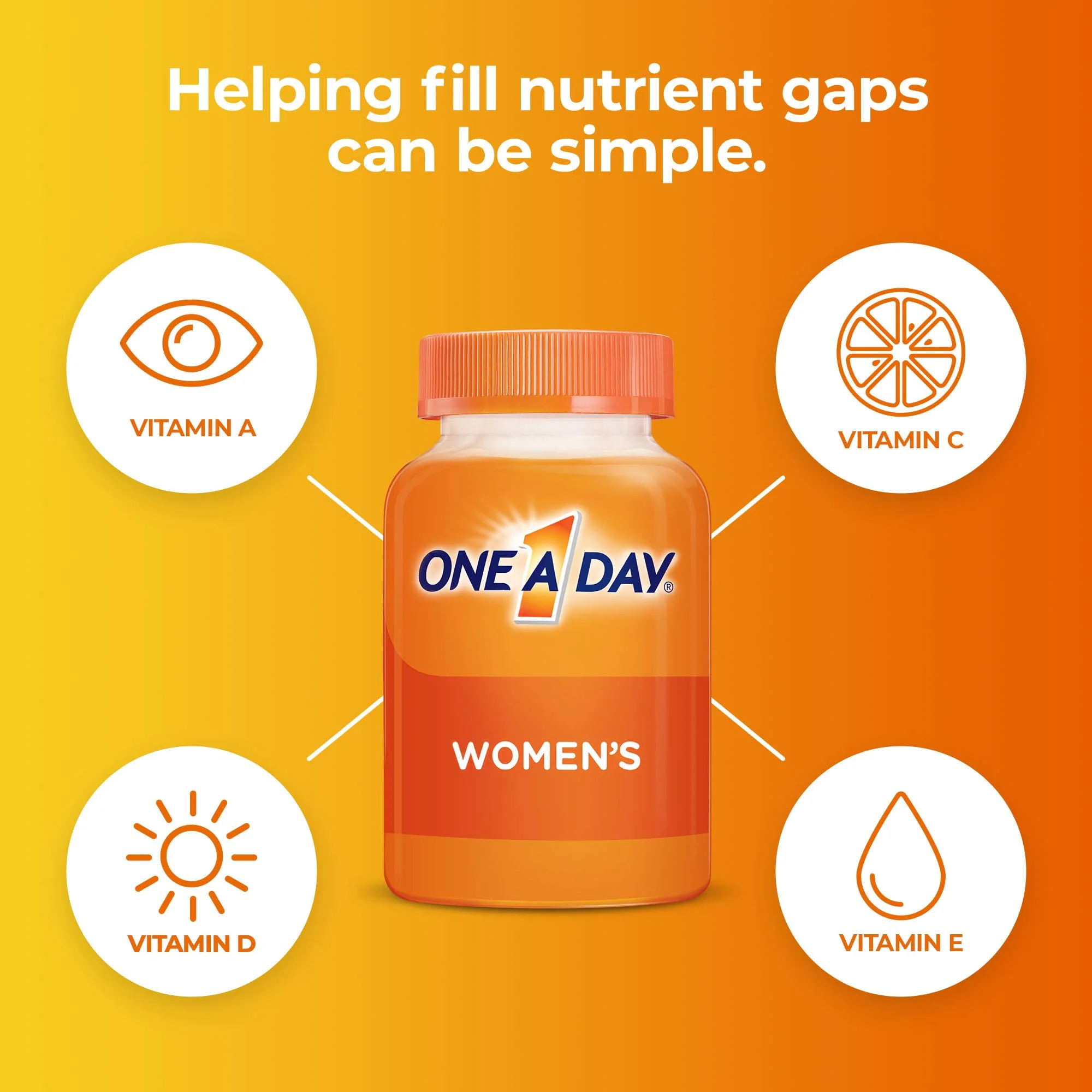 One A Day Women’s Multivitamin, Supplement with Vitamin A, Vitamin C, Vitamin D, Vitamin E and Zinc for Immune Health Support, B12, Biotin