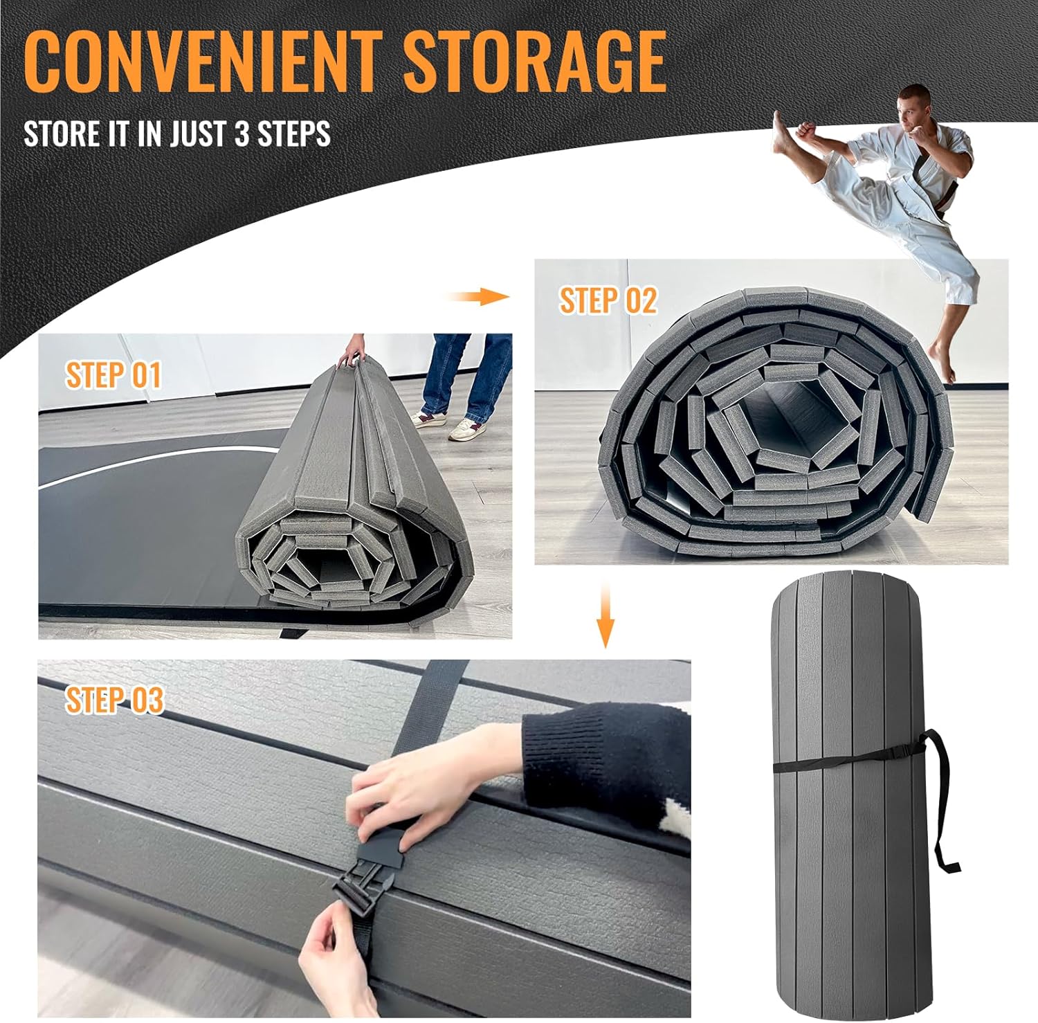 10' x 10' Wrestling Mat Jiu Jitsu Mats Wrestling Mats for Home Flexi Roll Wrestling Mat 10' x 10' BJJ Mats Jiu Jitsu Mats for Home Judo Mats Martial