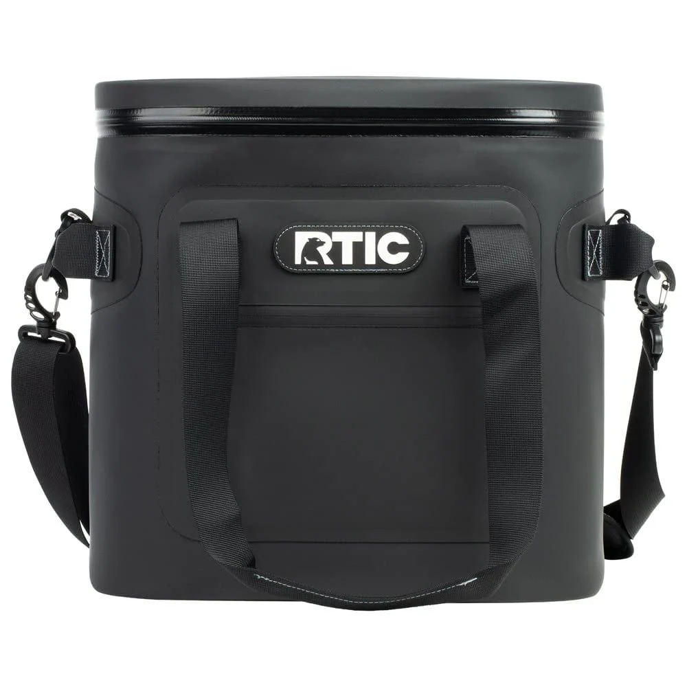RTIC 20 Can Soft Pack Cooler, Leakproof Ice Chest Cooler with Waterproof Zipper, Blue/Grey