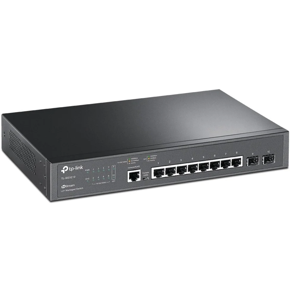 TP-Link TL-SG3210, JetStream 8-Port Gigabit L2+ Managed Switch with 2 SFP Slots