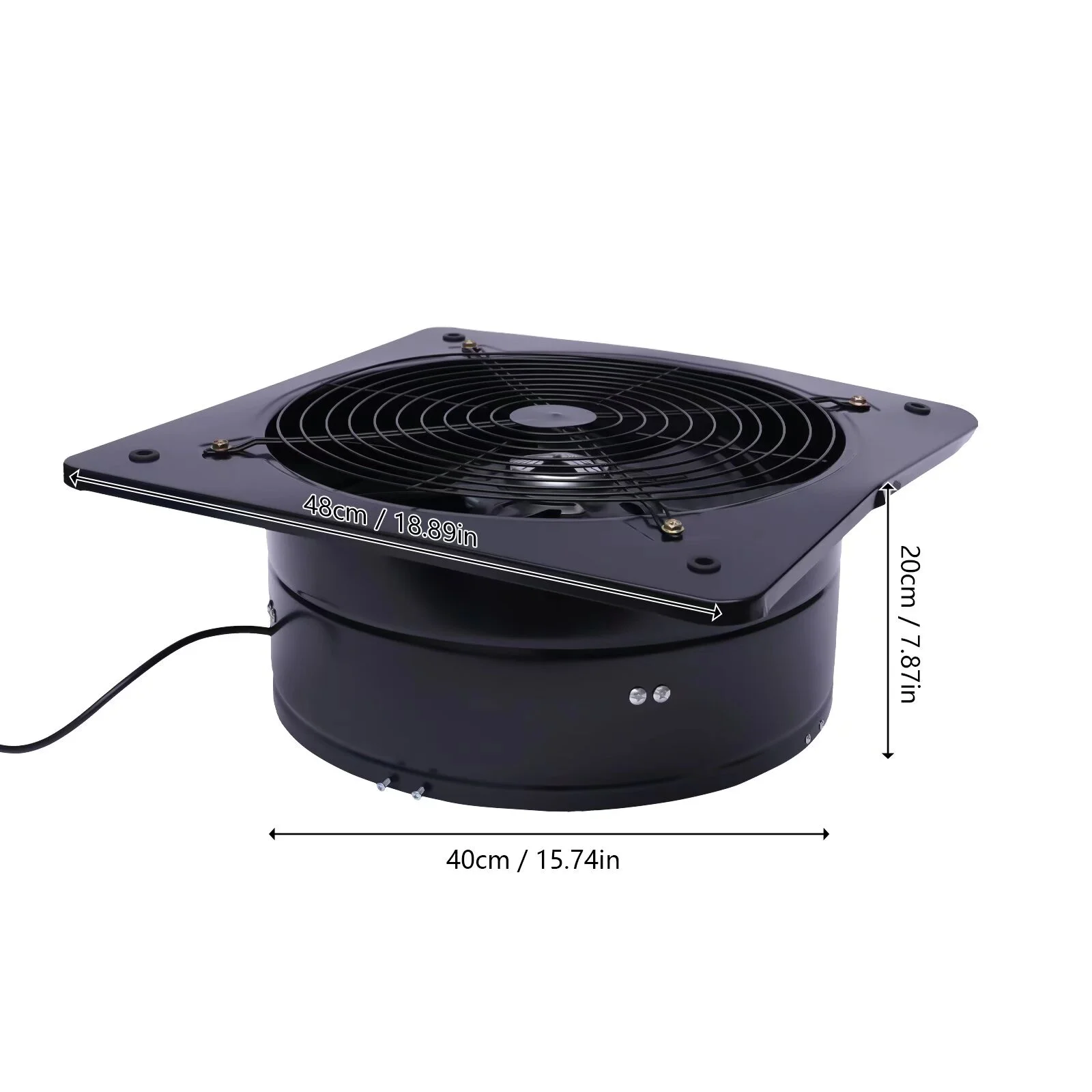OUKANING 16 inch Industrial Ventilation Extractor Axial Exhaust Air Blower Fan Commercial