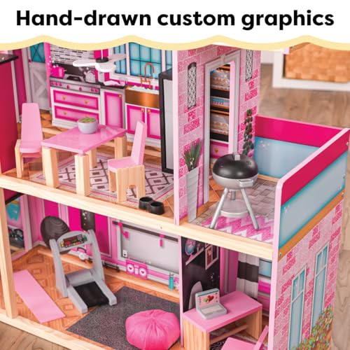 KidKraft Wooden Dollhouse Shimmer Mansion for 12" Dolls