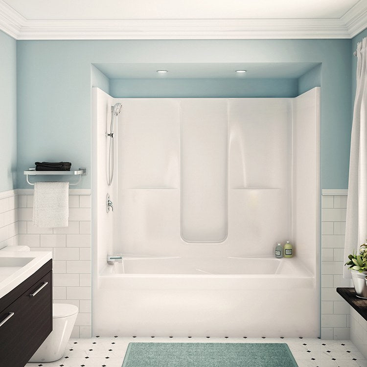 Tub and Shower Module 72 x 36 x 77 Inch AcrylX Left Hand White