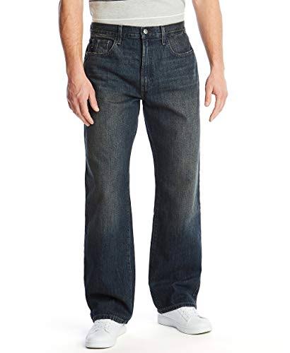 Nautica Men&s Loose Fit 5 Pocket Jean Pant, Rigger Blue, 42W 32L, Mens, 42W x 32L