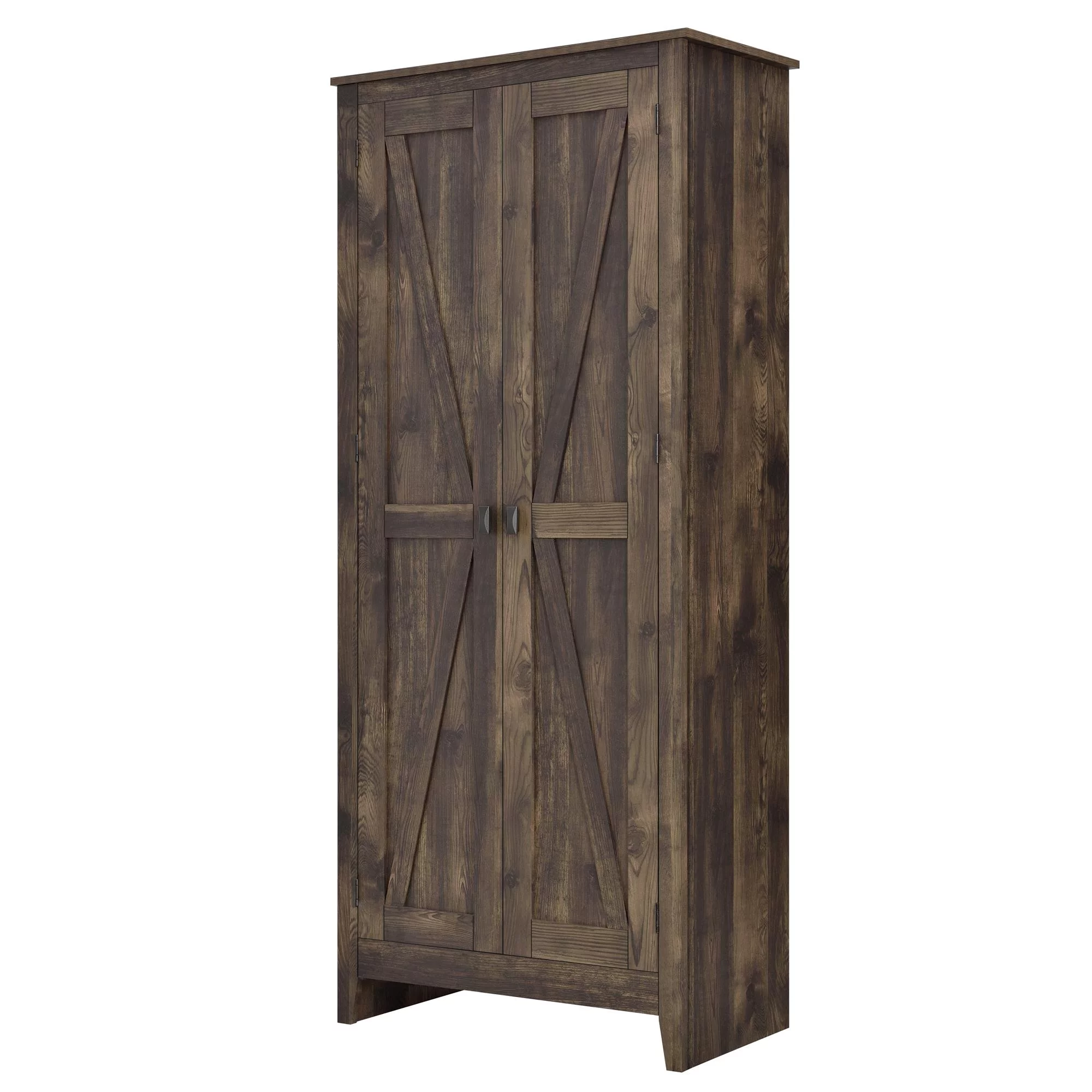 Ameriwood SystemBuild Farmington 31.5" Wide Storage Cabinet, Rustic