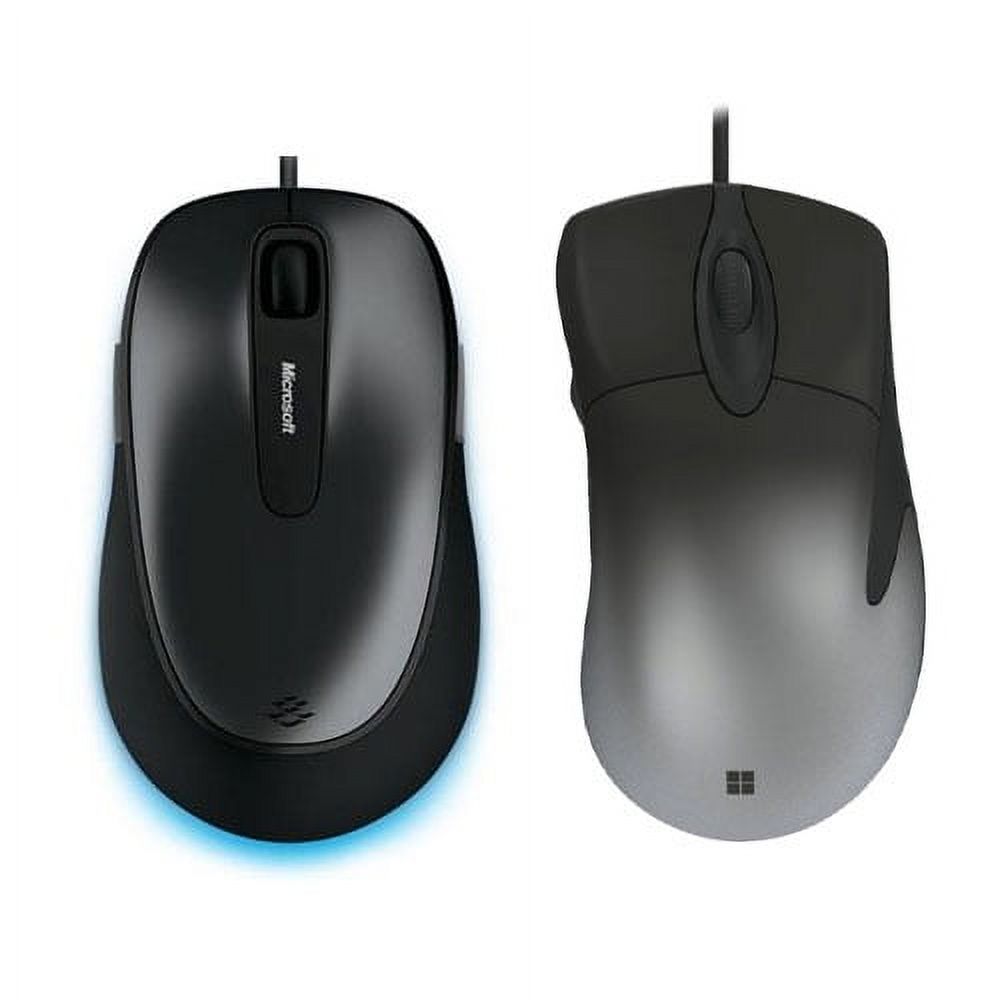 Microsoft 4500 Mouse Black, Anthracite + Microsoft Classic Intellimouse 3.0 - Wired USB Mice - 1000 dpi movement resolution - 5 Button(s) Total