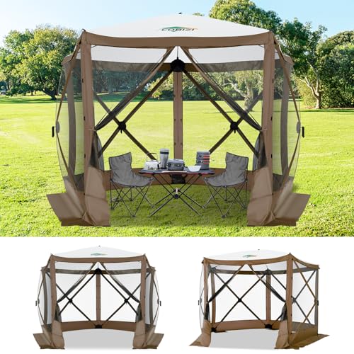 COBIZI 12x12ft Pop up Gazebo Screen Tent Screen House for Camping, Camping Outdoor Screened Gazebo, Canopy Tent