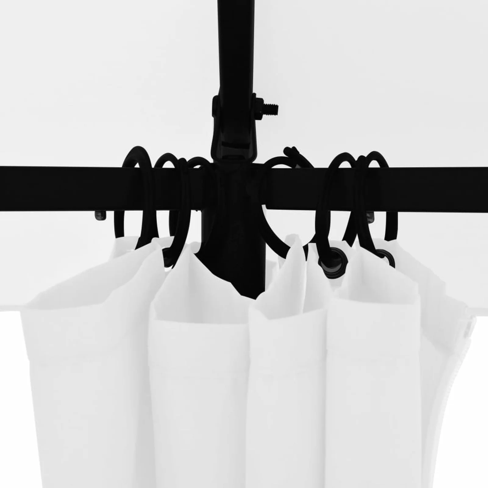 Carevas Garden Marquee with Curtains 141.7"x122.8"x104.3" White 0.6 ozft²