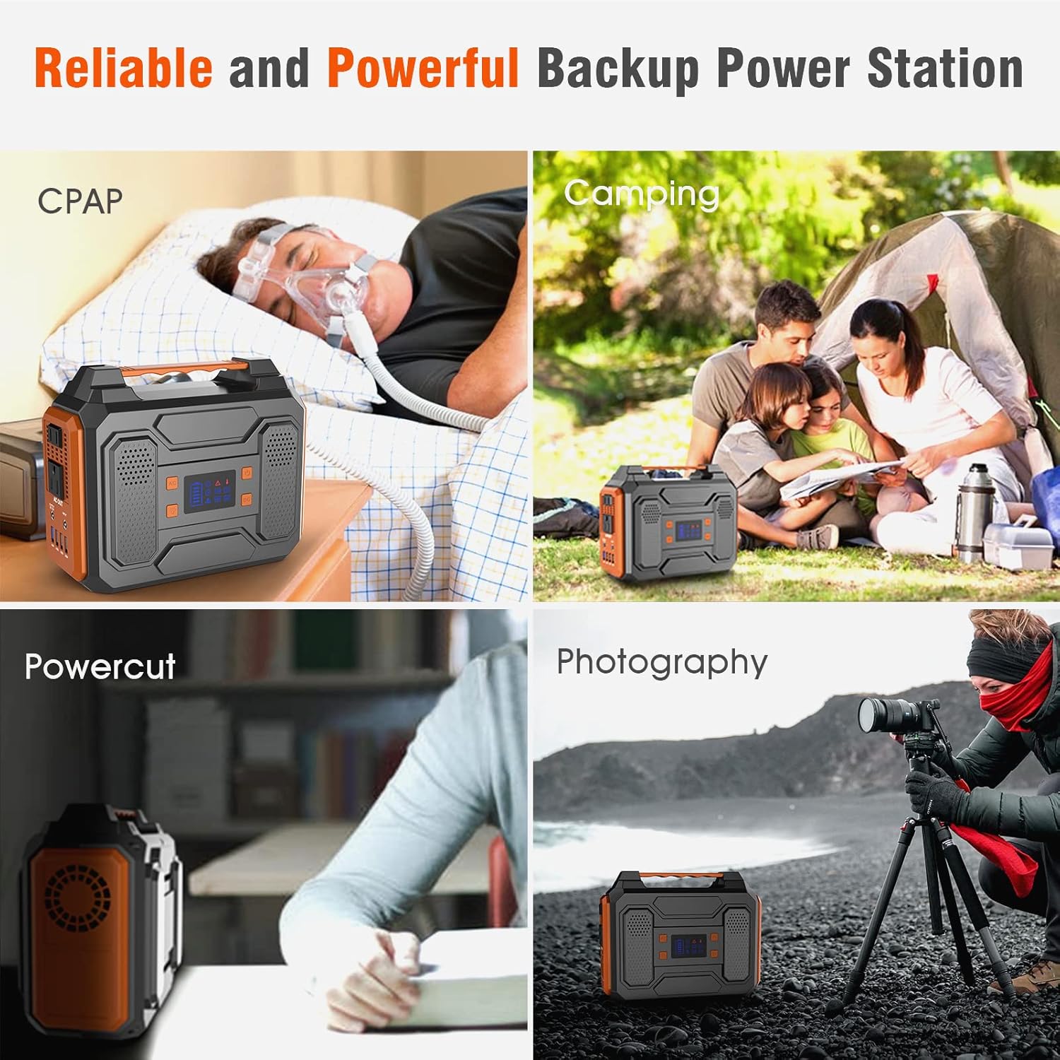 300W Portable Power Station, ZeroKor 110V/278Wh Rechargeable Battery Power Generator,Outdoor Power Supply with AC Outlet
