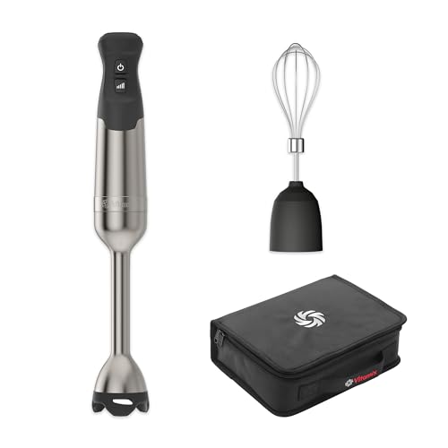 Vitamix 5-Speed Immersion Blender Bundle, 625-Watt Motor, One-Handed Operation, 5 ft cord, includes Whisk Attachment & Storage Case
