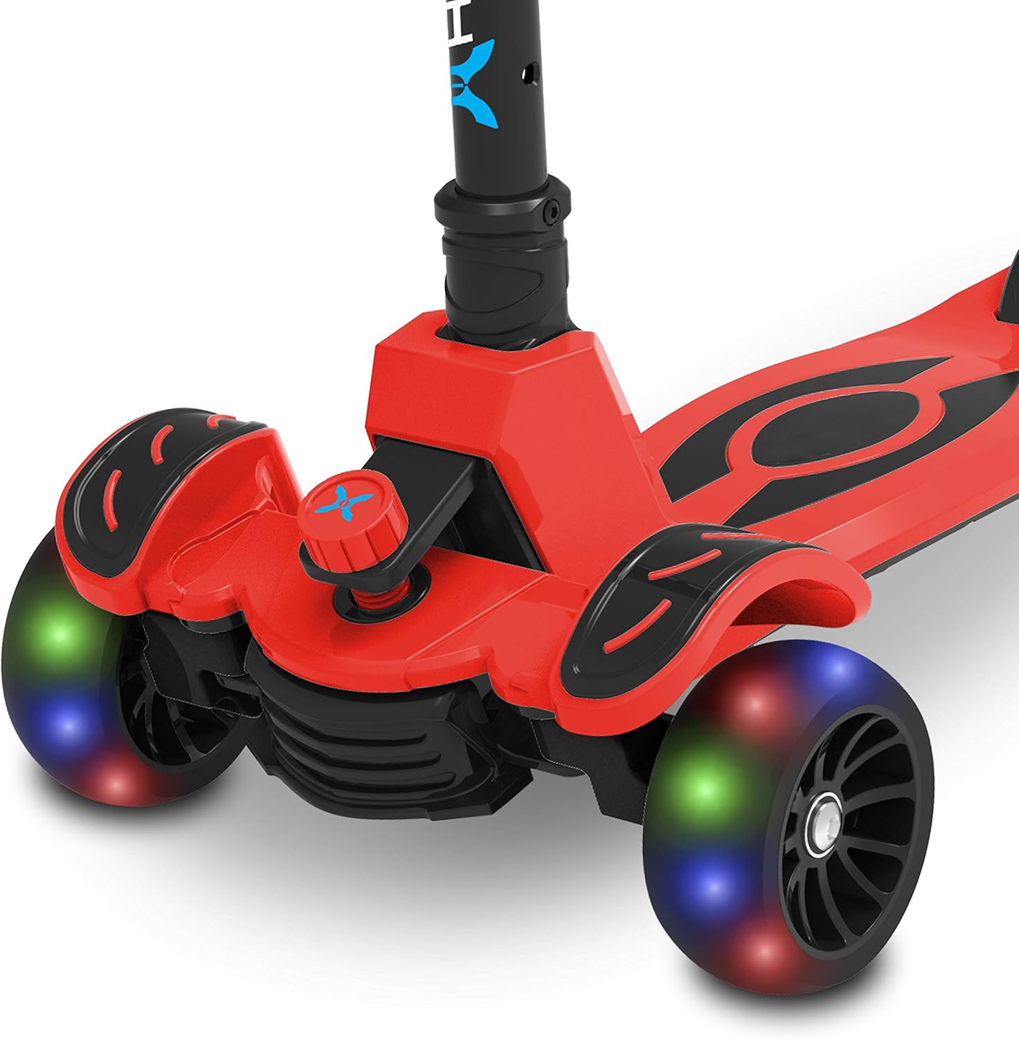 Hover-1 Vivid Folding Kick Scooter for Kids (5+ Year Old) | Features Lean-to-Turn Axle, Solid PU Tires & Slim-Design, 110 LB Max Load Capacity