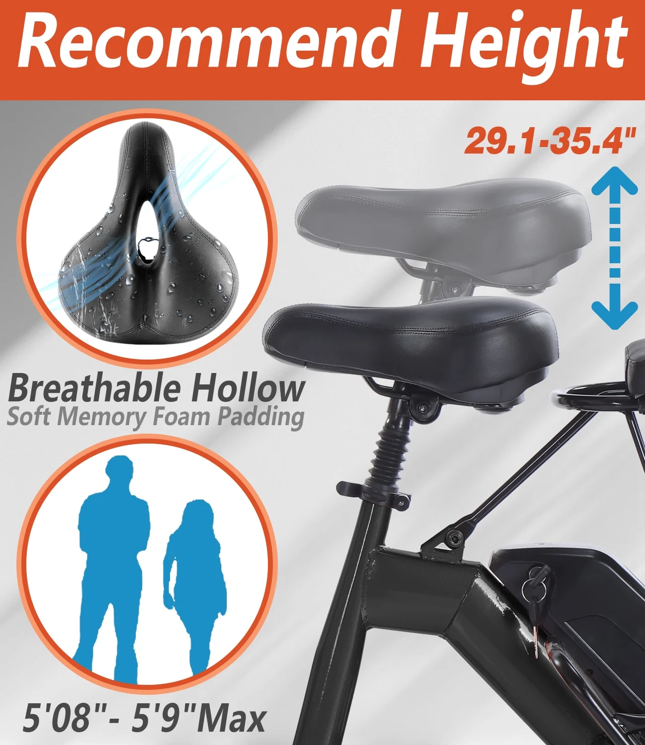 EazinGo Electric Tricycle for Adult, Electric Trike 3 Wheel Electric Bikes Bicycle 12.5MPH & 48Miles - Curated Treasures Market