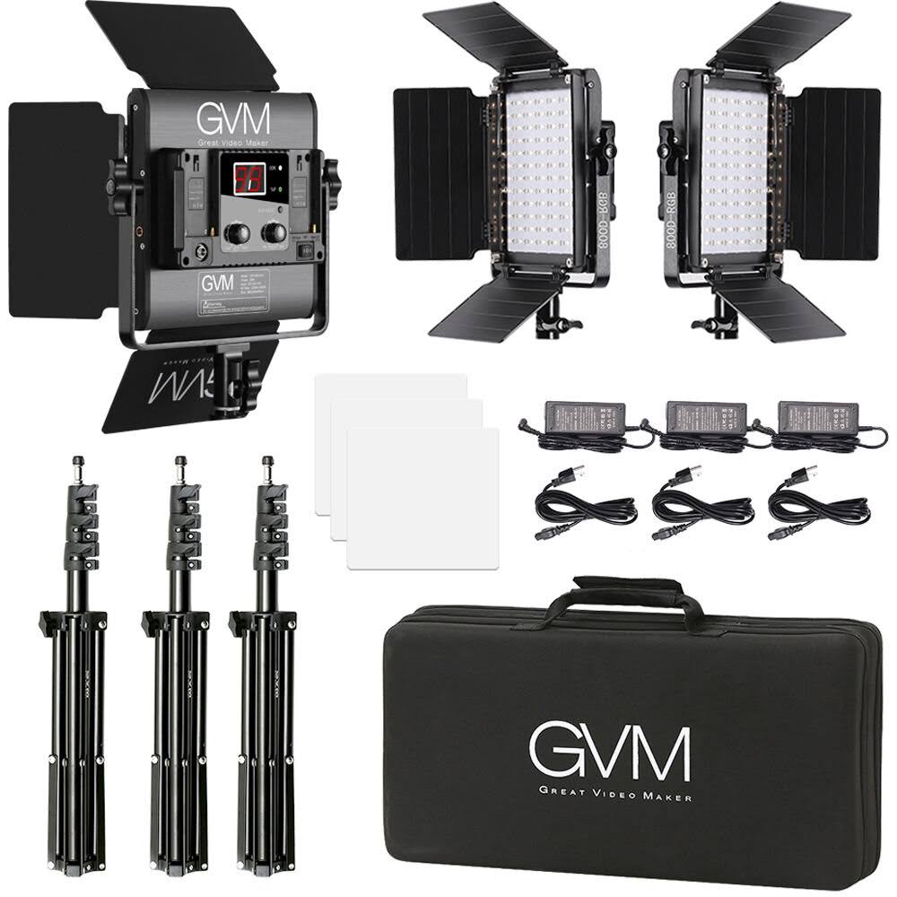 GVM RGB LED Video Lighting Kit, 800D Studio Video Lights with App Control, Video Lighting Kit for Youtube Photography Lighting,