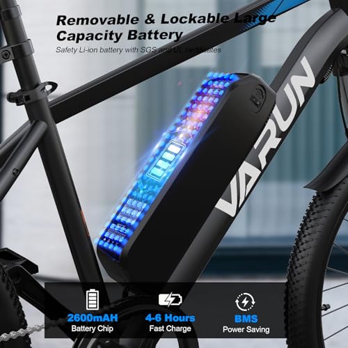 VARUN Electric Bike - Ebikes for Adults 350W (Peak 500W) 20MPH Commuter Ebike with 36V Removable Battery
