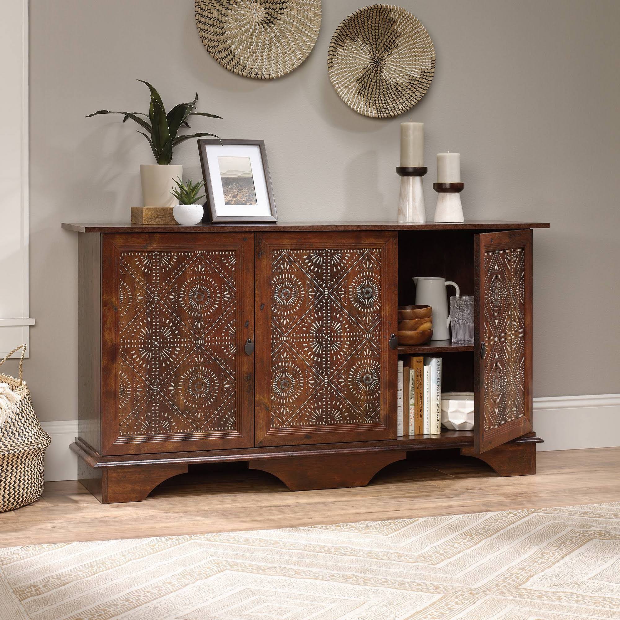 Sauder Viabella Curado Cherry Storage Cabinet