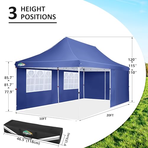 10x10 Pop Up Canopy Tent with 4 Sidewalls and Mesh Windows 2.0
