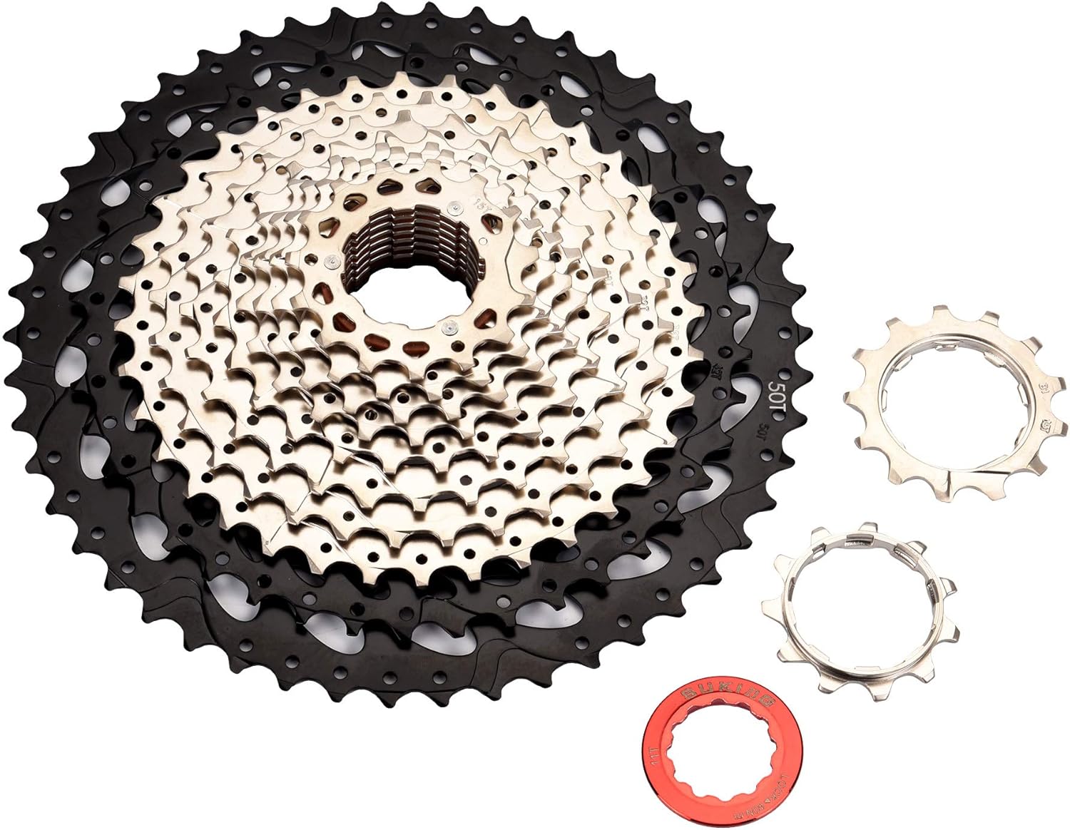 CYSKY 12 Speed Cassette 12Speed 11-50 Cassette Fit for Mountain Bike, Road Bicycle, MTB, BMX, Sram Sunrace Shimano ultegra xt (Light Weight)