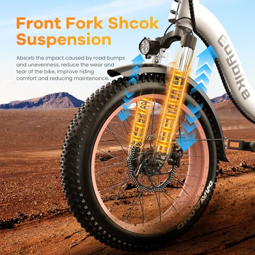 Folding Electric Bike for Adults with Peak 1000W Motor, 48V 20AH Battery up to 30MPH 80 Miles, 20" Fat Tire All Terrain Ebike