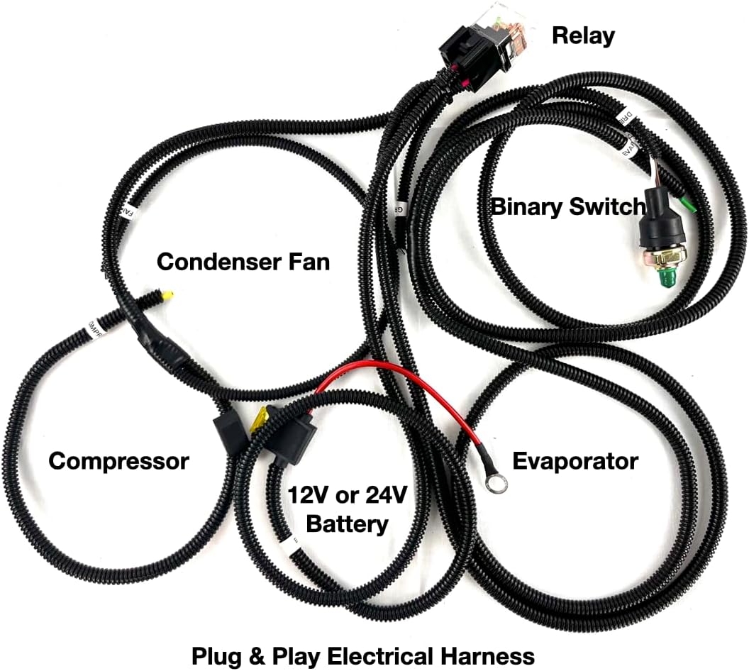 KIT Universal A/C KIT Universal UNDERDASH Evaporator Heat Cool 404-000 DCSL Electrical Harness