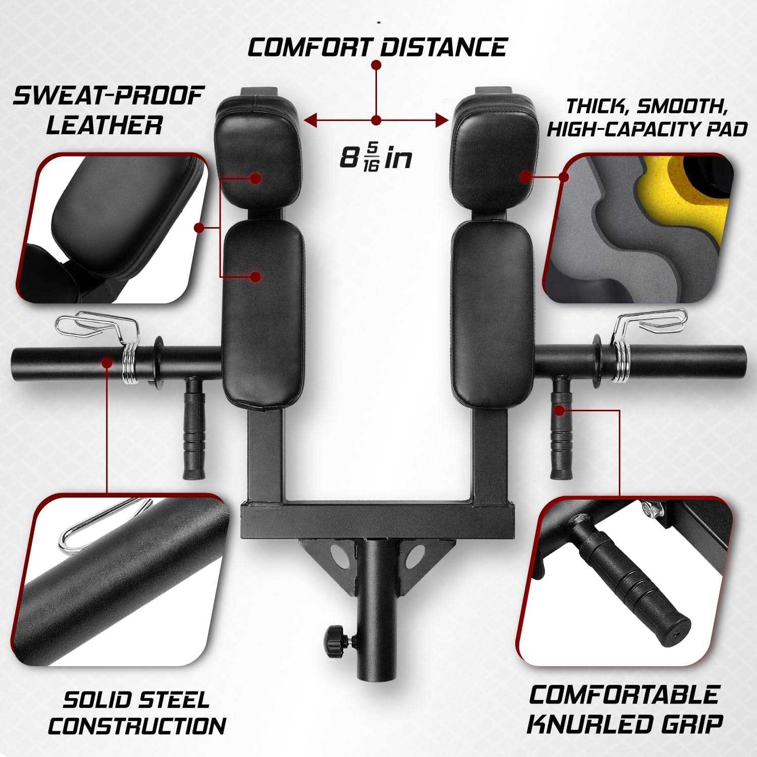 Yes4all Viking Press Landmine Handle Attachment for 2-Inch Olympic Barbell – 3 Hand Grip Positions - Sports Supplies Online Store