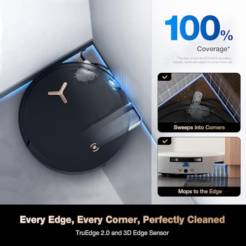ECOVACS DEEBOT T50 MAX PRO Omni Robot Vacuum and Mop, 18,500Pa Suction, 18mm Auto-Lift, ZeroTangle &TruEdge 2.0, AIVI 3.0 Obstacle Avoidance