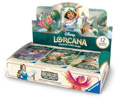 Ravensburger Disney Lorcana TCG: Archazia's Island Booster Pack Display | 24 Packs with 12 Trading Cards Each | Ideal for Collectors & Disney Fans |