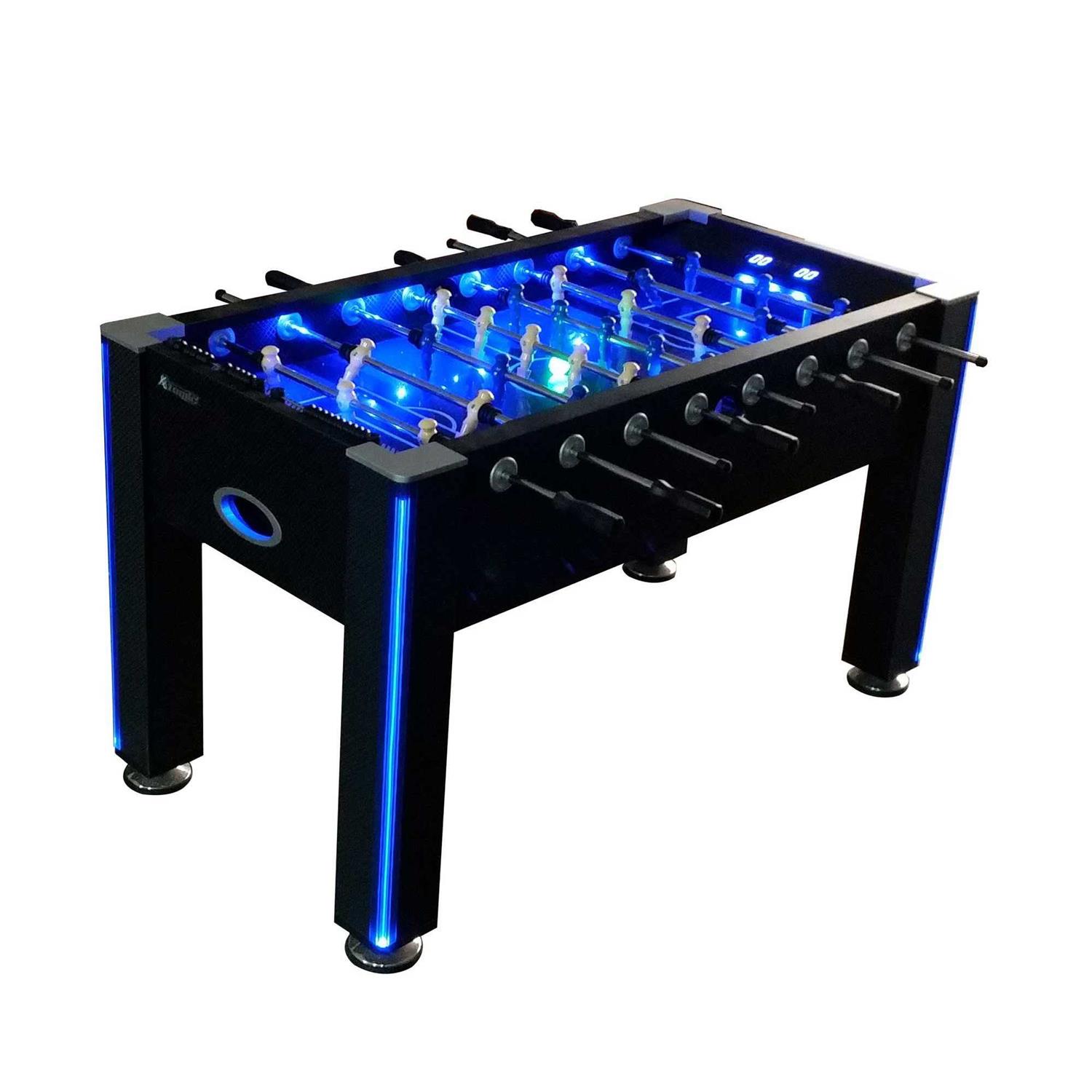 Atomic Azure LED Light Up Foosball Table - Sports Supplies Online Store