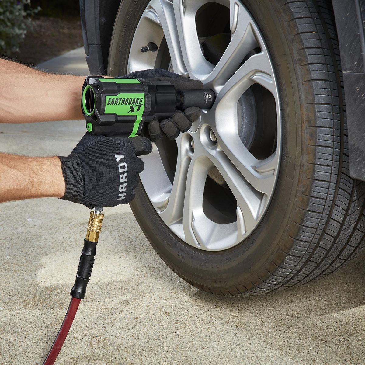EARTHQUAKE XT 1/2 in. Composite Air Impact Wrench, Twin Hammer, 1200 ft-lbs, Purple
