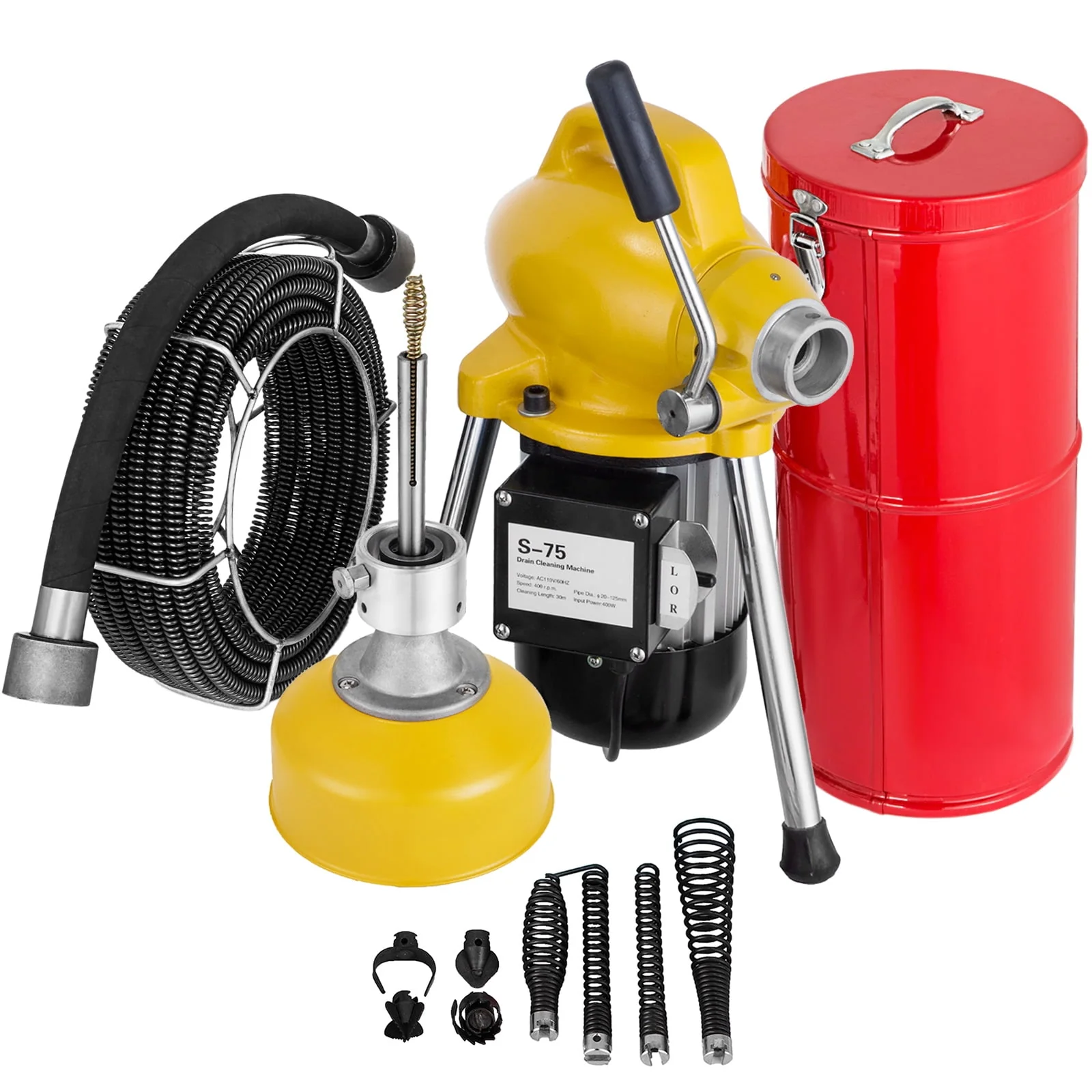 VEVOR Drain Cleaning Machine 66 ft x 2/3 inch