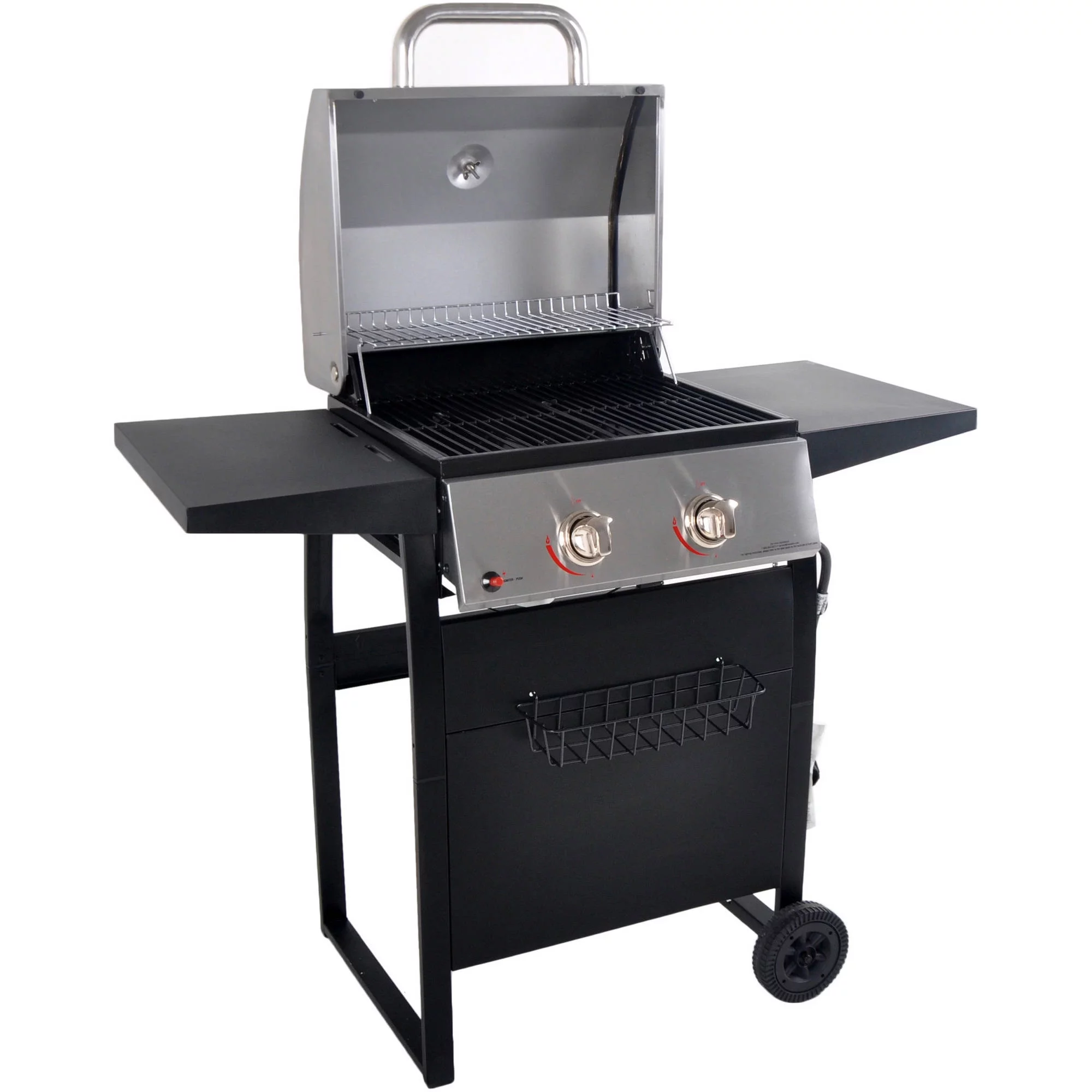 RevoAce 2-Burner Space Saver Propane Gas Grill, Stainless and Black, GBC1705WV