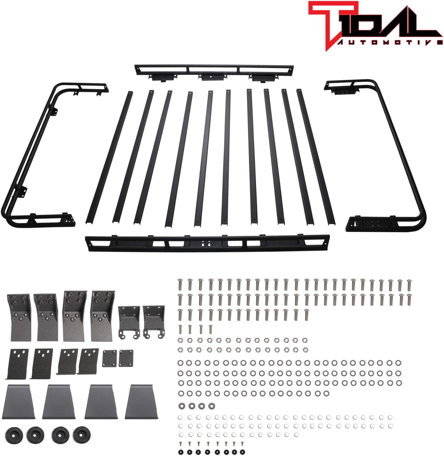 Tidal Full Length Roof Rack with Backet Fit for 18-22 Wrangler JL 4 Door