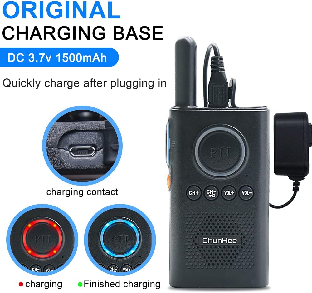 ChunHee Intercoms Wireless for Home-Home Intercom for Elderly-Business Intercom System Room to Room Communication 1.5 Miles Long Range 16 Channel