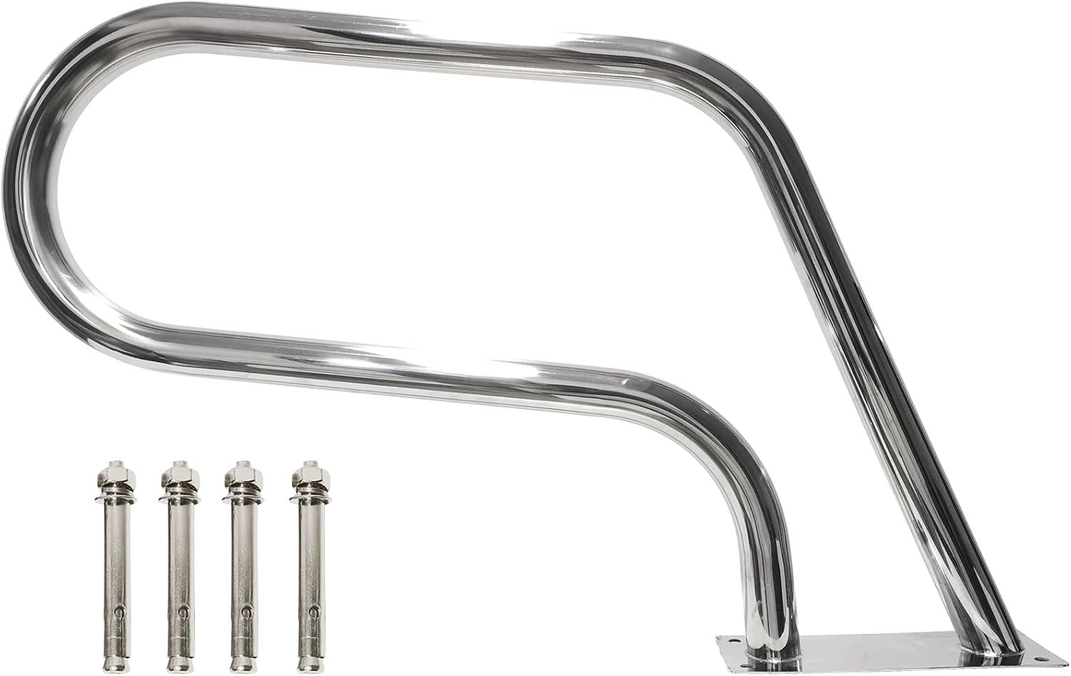 IHAYNER Pool Handrail 54x36 Pool Rail 304 Stainless Steel Swimming Pool Stair Rail Pool Hand Rail