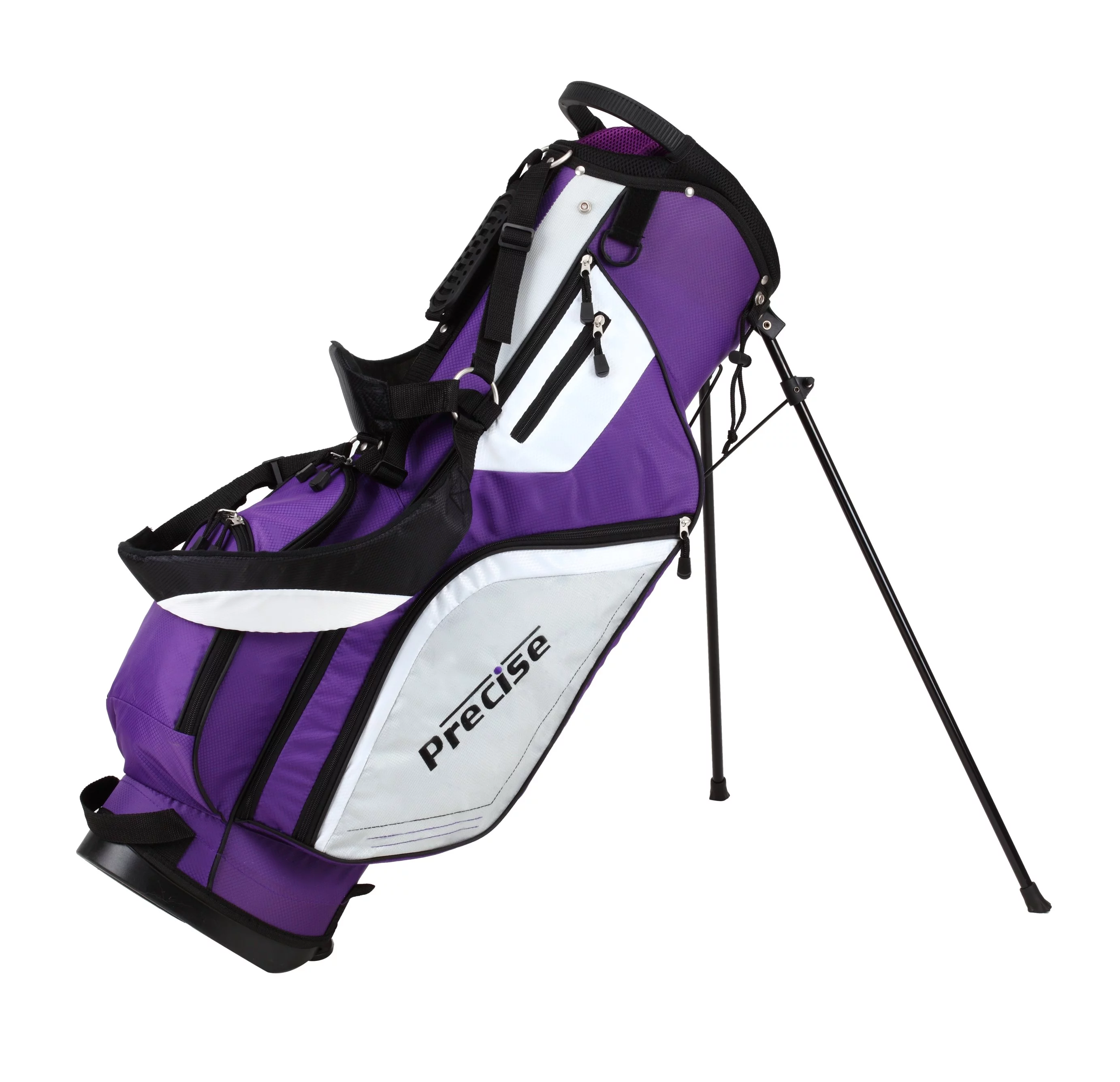 top line ladies pink right handed m5 golf club set, includes: driver, wood, hybrid, no. 5,6,7,8,9, pw stainless steel irons, putter