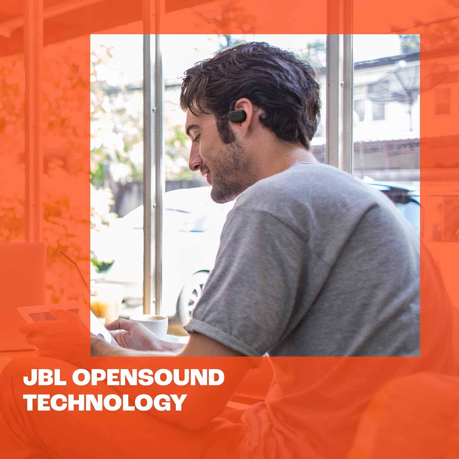 JBL SoundGear Sense - True wireless Open-ear headphones, OpenSound Technology, Splash and dust resistant, 4 mics for crisp, clear calls
