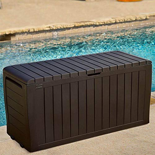 Suncast 19 Cubic Ft. Heavy-Duty Resin Cabinet with Lockable Handles, Multi-Wall Construction, and Metal-Reinforced Shelves for Basement
