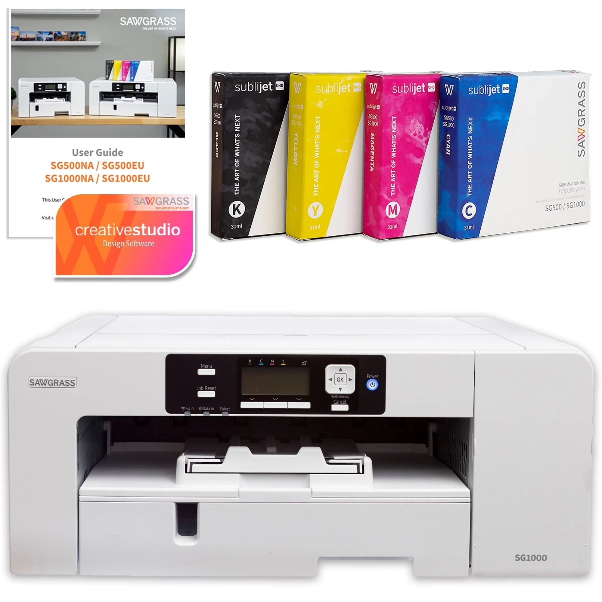 Sawgrass UHD Virtuoso SG1000 Sublimation Printer with Deluxe Stater Bundle - Curated Treasures Market