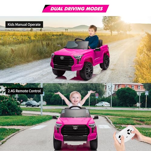 IDEALHOUSE Electric Car for Kids, 12v Ride on Truck Car, Ride-on Toys for Boys/Girls, Off-Road Kids Pickup Car with Remote Control, Spring Suspension