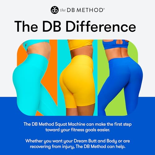 The DB Method Squat Machine, Workout Equipment for Home Gym, Exercise Leg and Glutes, Low Impact Lower Body Fitness Workouts, Training for Total-Body