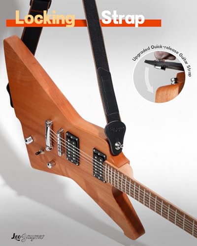 Leo Jaymz DIY Single Cut Electric Guitar Kits with Mahogany Body and Neck - Rosewood Fingerboard and All Components Included (LP Hollow)