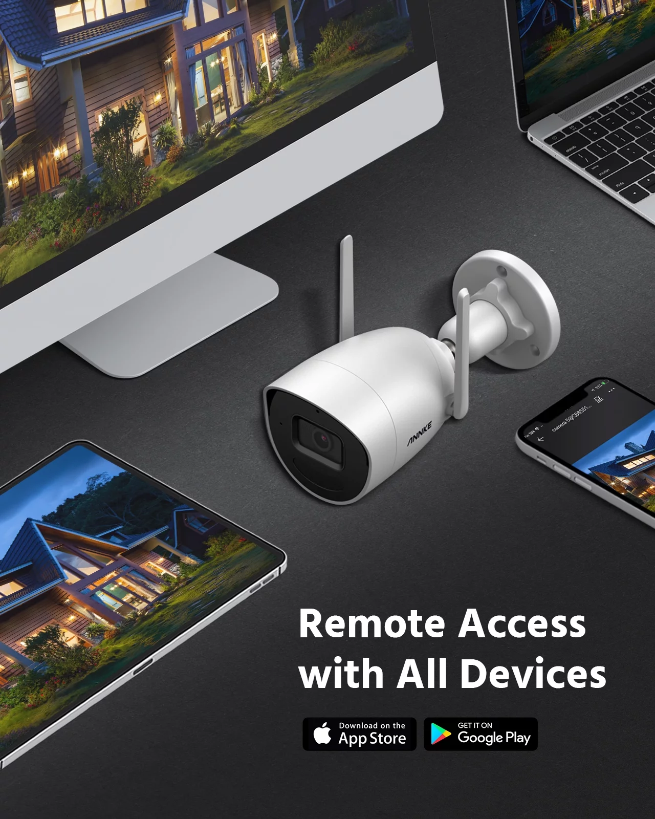 ANNKE 8-channel NVR IP Video Surveillance Kit with 8pcs 5MP Cameras 100 ft Night Vision, Audio Record,Indoor & Outdoor WiFi Surveillance