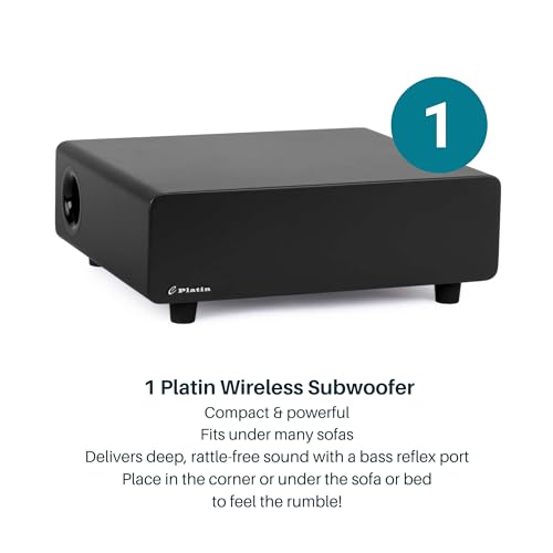 Platin Milan 5.1 Surround Sound Speaker System - Wireless Home Theater System for Smart TVs - WiSA Certified