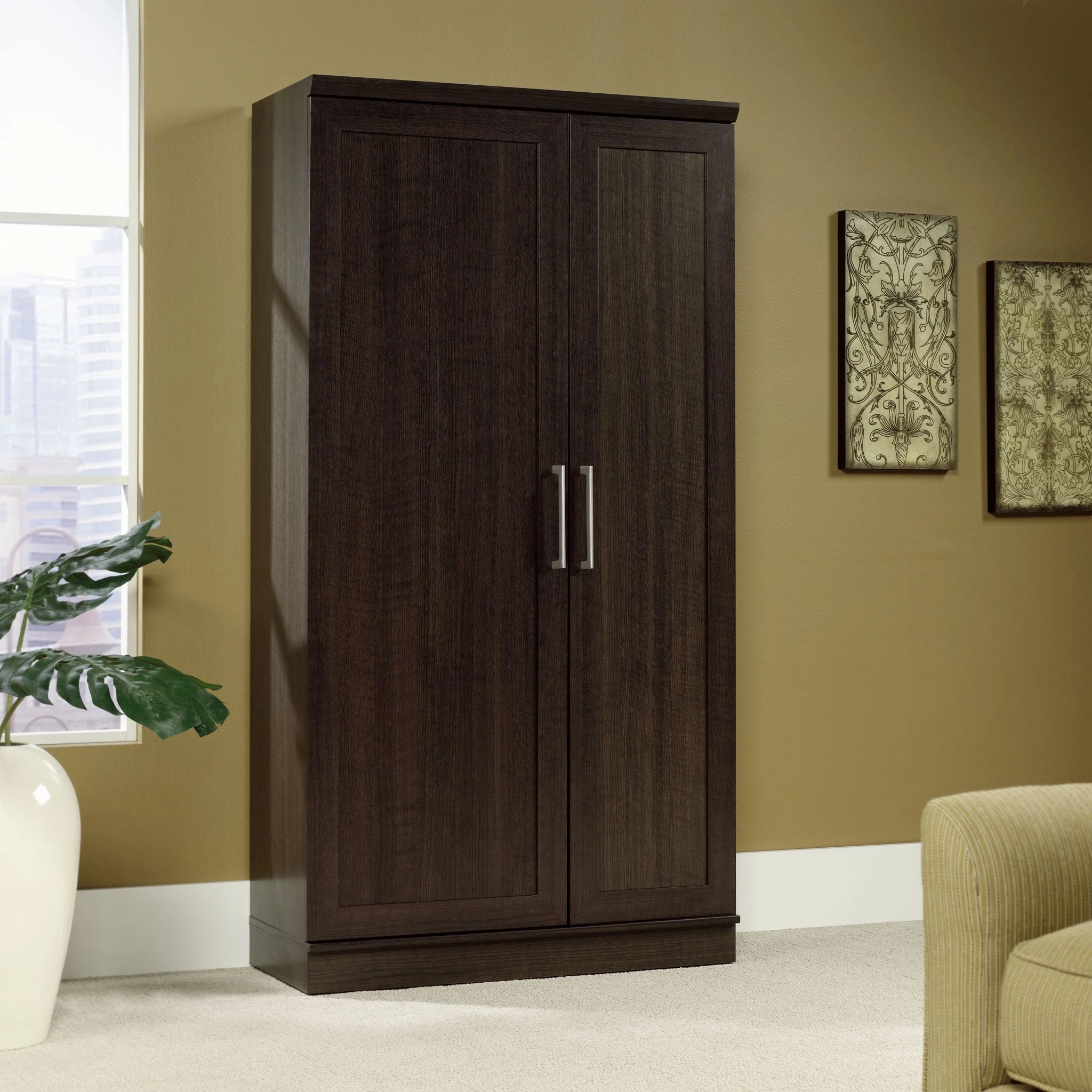 Sauder HomePlus Storage Cabinet, Soft White Finish