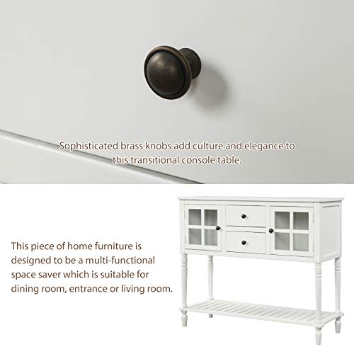 Buffet Sideboard Console Table with 2 Storage Drawers, 2 Cabinets & 1 Bottom Shelf