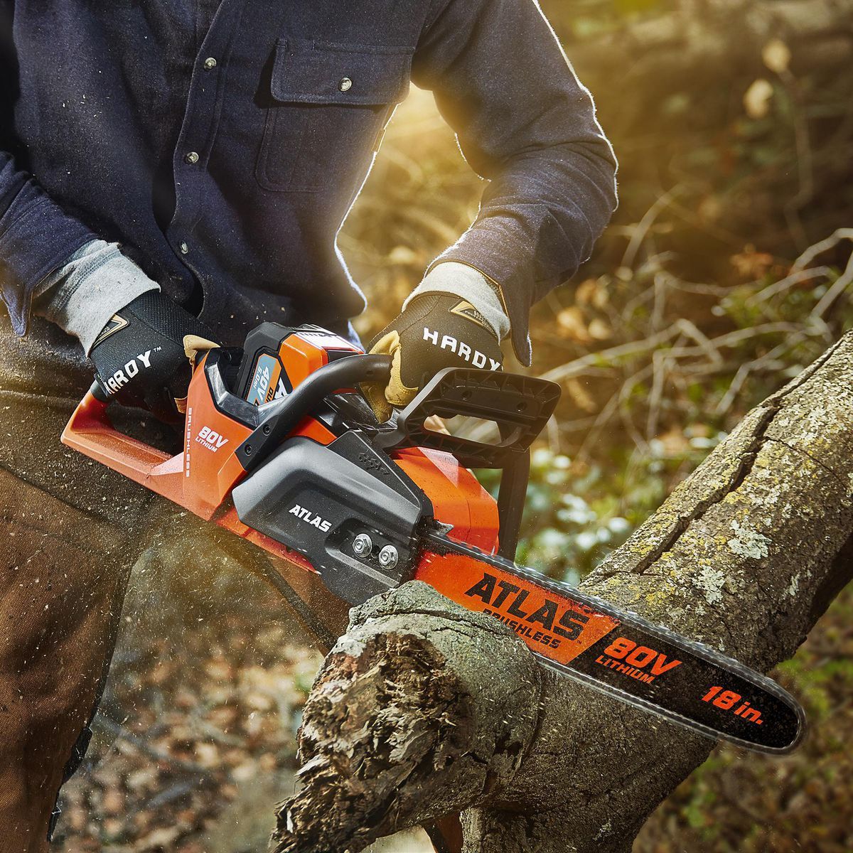 ATLAS 80V Brushless Cordless 18 in.  Chainsaw - Tool Only