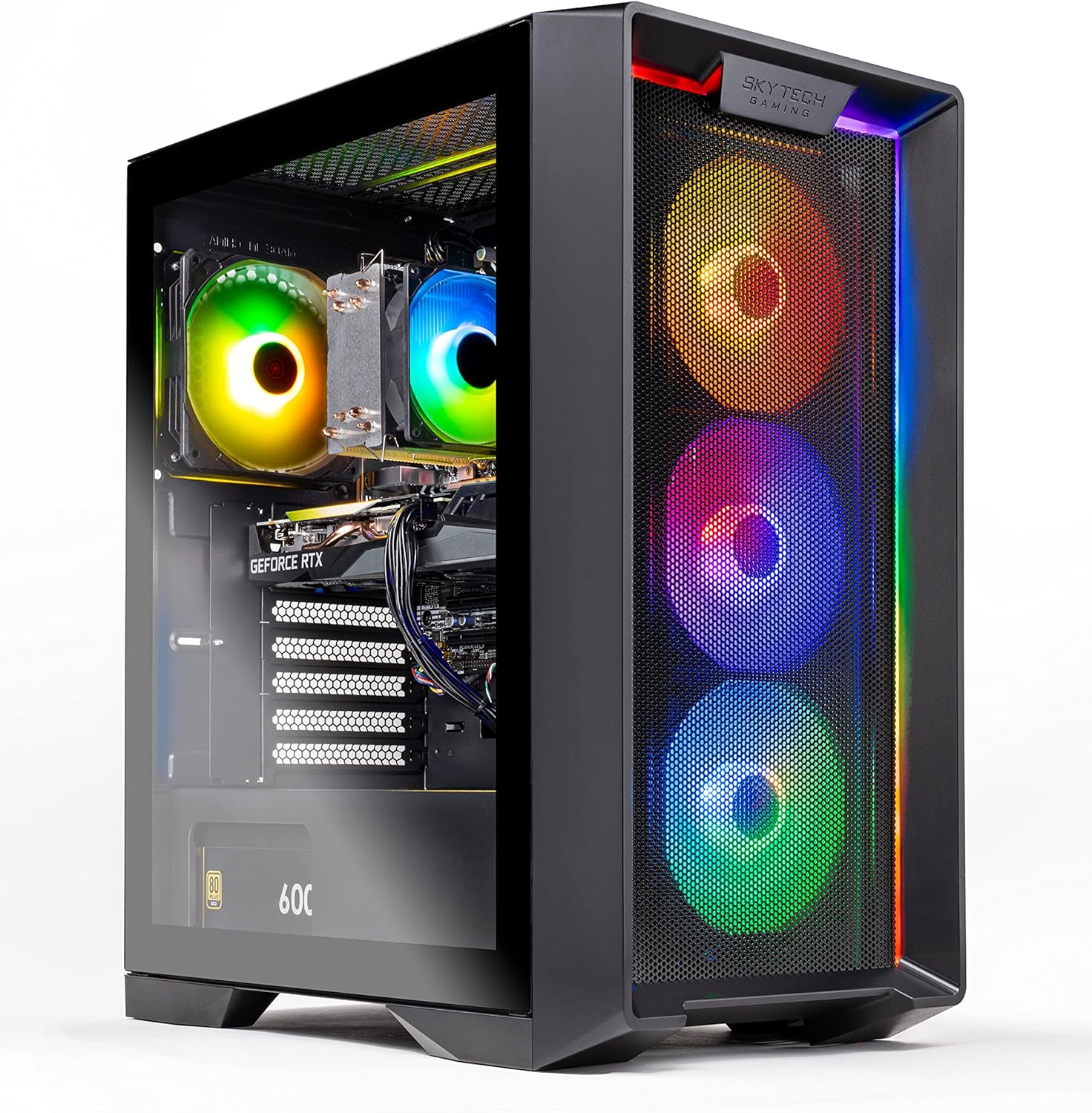 Skytech Archangel Gaming Computer PC Desktop &ndash; Ryzen 5 3600 3.6GHz, GTX 1660 Super 6G, 500GB SSD, 16GB DDR4 3200MHz, RGB Fans