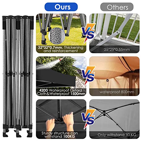 COBIZI 13x26 Pop Up Tent 13x26 Canopy with Sidewalls Heavy Duty Canopy Party Tent for Parties