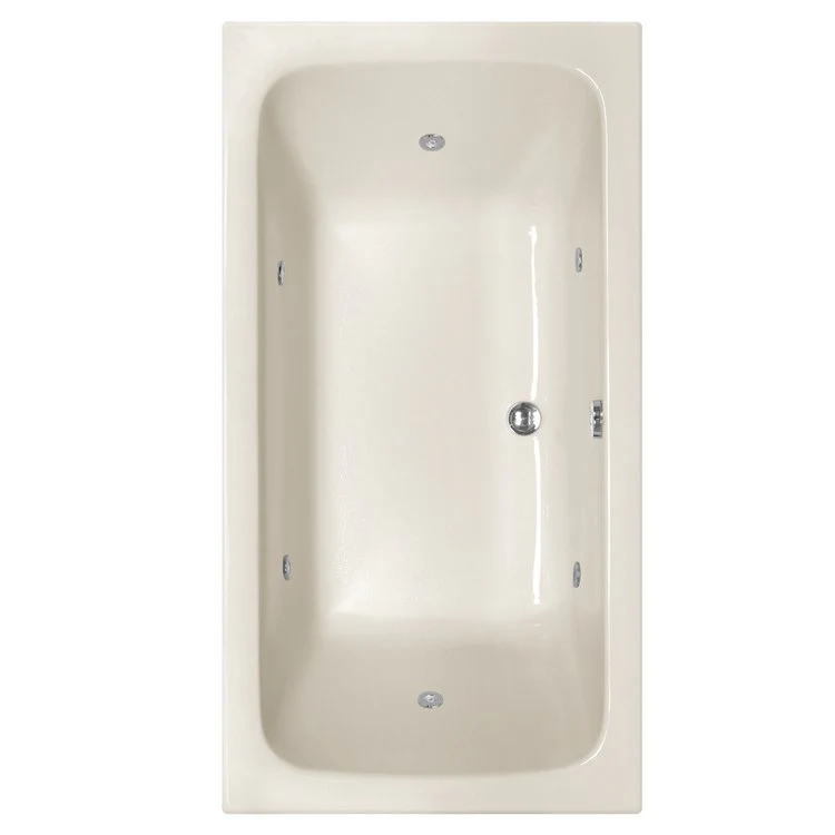 Whirlpool Tub Designer Collection Kira 72 x 32 x 20 Inch Center Drain White Rectangle
