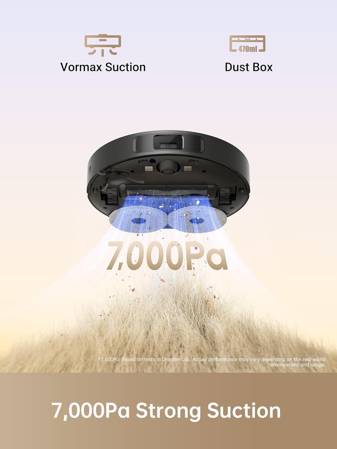 dreame L10s Pro Gen 2 Robot Vacuum and Mop Combo, 7000Pa Suction, DuoScrub Mopping,7mm Auto Lifting Mop, Ultrasonic Carpet Detection